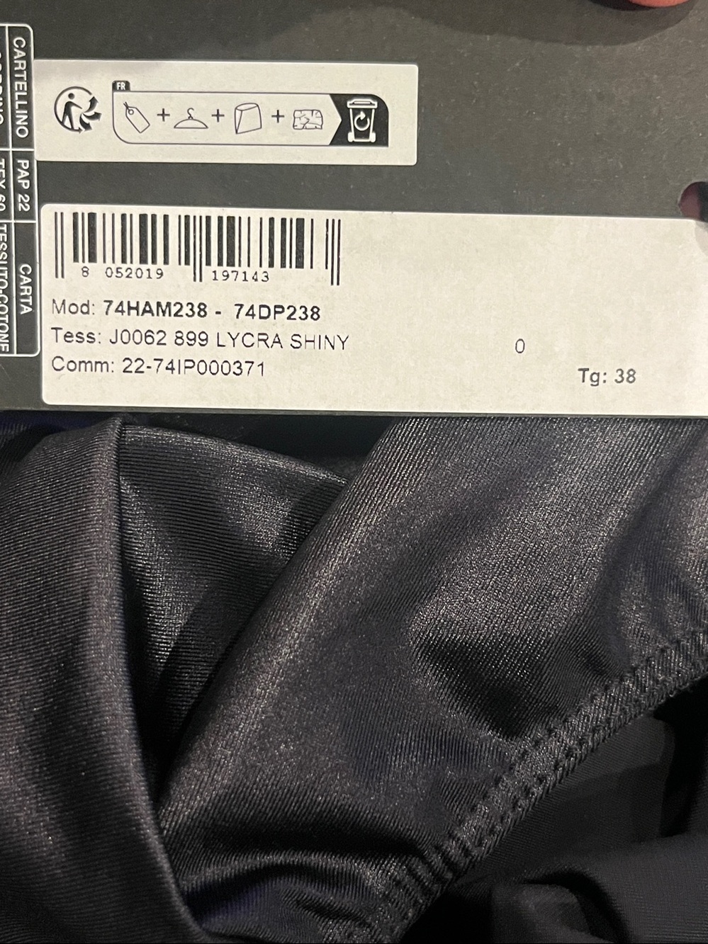 Versace Jeans Couture Shiny Noir Bodysuit - Picture 4 of 16